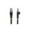 StarTech.com 7,5m CAT6a Kabel - Schwarz - STP- Snagless-RJ45 - Patch-Kabel - RJ-45 (M) zu RJ-45 (M) - 7.5 m - STP - CAT 6a - geformt, ohne Haken - Schwarz