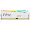 Kingston FURY Beast RGB - DDR5 - Kit - 16 GB: 2 x 8 GB - DIMM 288-PIN - 5200 MT / s / PC5-41600 - CL40 - 1.25 V - ungepuffert - on-die ECC - weiß