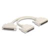 Delock - Serieller Splitter - DB-37 (M) zu DB-37 (W) - 30 cm - Daumenschrauben - beige