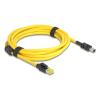 Delock Mini I / O 8 Pin D-Form Typ 2 Stecker zu RJ45 Stecker Cat.6 Kabel 3 m gelb
