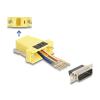 Delock - Serieller Adapter - 15 pin D-Sub (DB-15) (M) schraubbar zu RJ-45 (8-polig) (W) - einzeln zuweisbare serielle Schnittstelle - Gelb