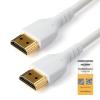 StarTech.com RHDMM2MPW HDMI Kabel (4K 60Hz, 2m, High Speed, HDMI 2.0, TPE- Kabel, mit Ethernet, robust, Aramidfaser) weiß - Premium Highspeed - HDMI-Kabel mit Ethernet - HDMI männlich zu HDMI männlich - 2 m - weiß - für P / N: TB3DKM2HDL