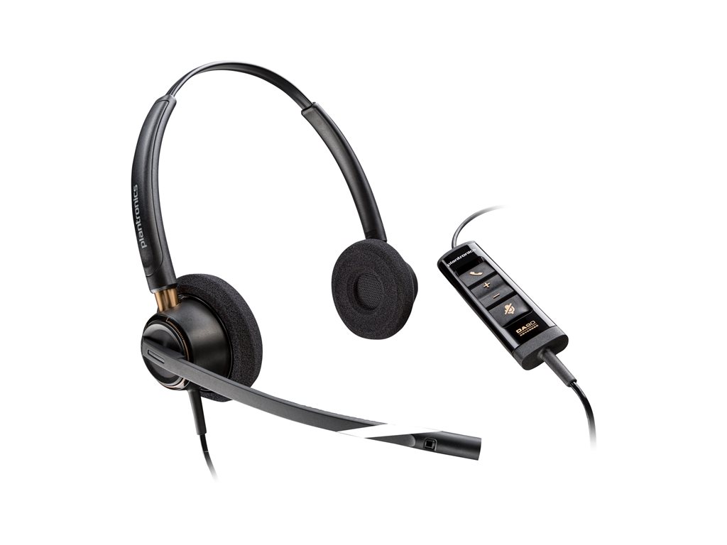 Poly EncorePro 525 - EncorePro 500 series - Headset - On-Ear - kabelgebunden - USB-A - Schwarz - Zertifiziert für Microsoft Teams - Replaces Poly SKU 218274-01