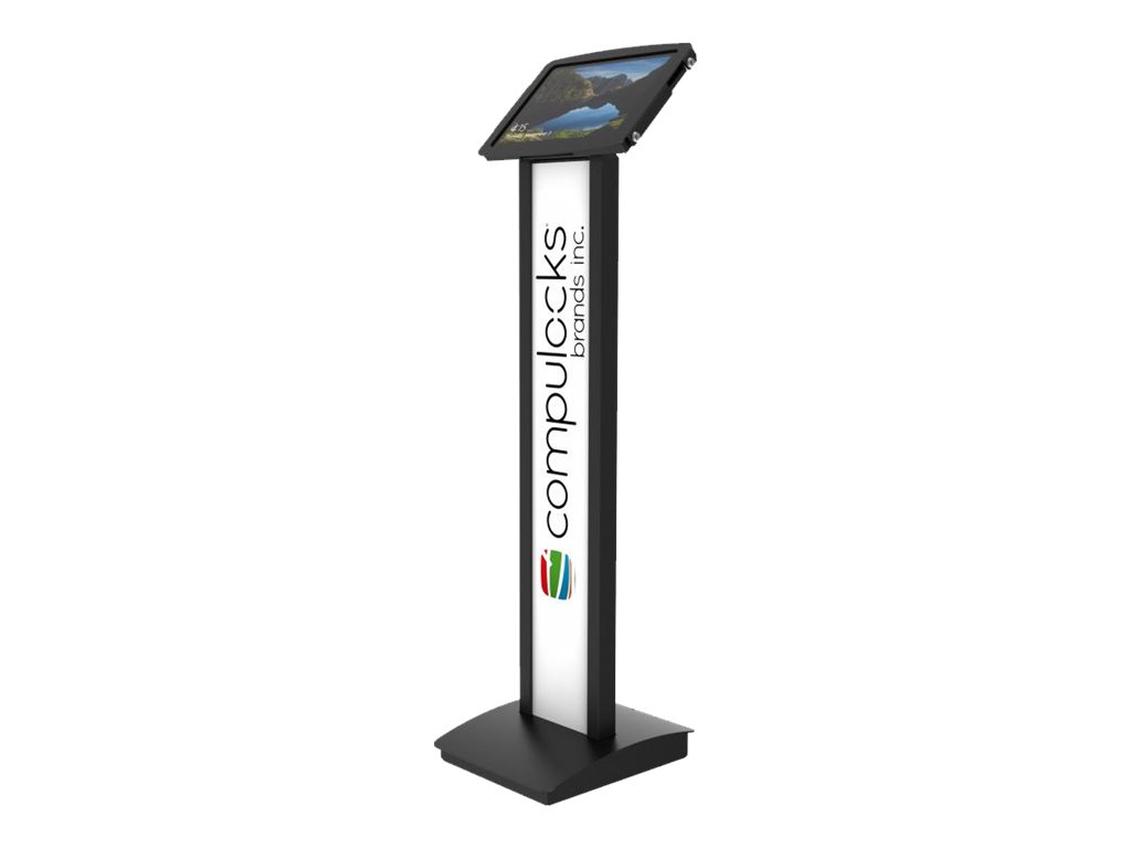 Compulocks BrandMe Surface Pro 7 / Galaxy TabPro S Floor Stand Black - Aufstellung - für Tablett - verriegelbar - Aluminium - Schwarz - Bodenaufstellung - für Microsoft Surface Pro (Mitte 2017), Pro 3, Pro 4, Pro 6, Pro 7, Samsung Galaxy TabPro S