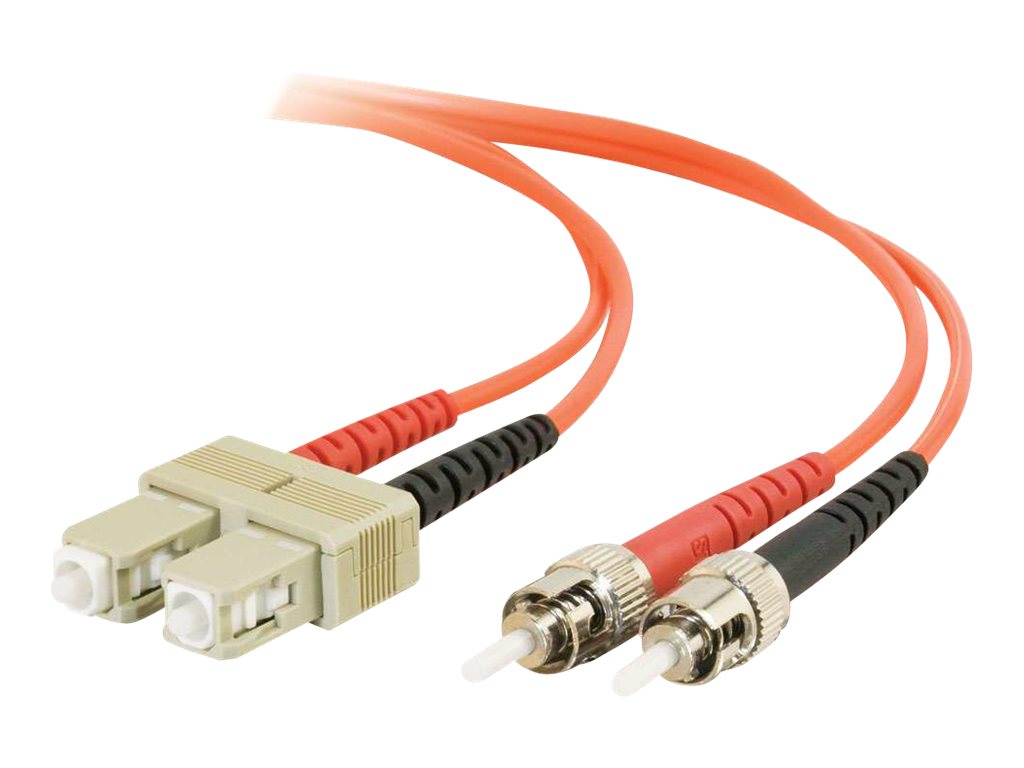 C2G SC-ST 50 / 125 OM2 Duplex Multimode PVC Fiber Optic Cable (LSZH) - Netzwerkkabel - SC multi-mode (M) zu ST multi-mode (M) - 3 m - 3 m - Glasfaser - Duplex - 50 / 125 Mikrometer - OM2 - halogenfrei - orange