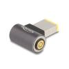 Delock - Adapter für Power Connector - Slim Tip (M) gewinkelt zu 8-poliger Steckverbinder magnetisch - 20 V - 3 A - Anthrazit