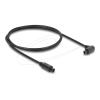 Delock - Digitales Audio-Kabel (optisch) - TOSLINK männlich gewinkelt zu TOSLINK männlich - 1 m - Glasfaser - Schwarz