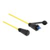 Delock - Netzwerkkabel - LC Single-Modus (M) wasserdicht zu LC Single-Modus (M) wasserdicht - 1 m - 1 m - 7.5 mm - Glasfaser - Duplex - 9 / 125 Mikrometer - Schutzkappe - Gelb