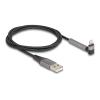Delock - Lightning-Kabel - USB männlich gerade zu Lightning männlich schräg, Ständer - 1.5 m - Schwarz / Grau - Charge and Sync