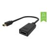 Mini DisplayPort auf HDMI Adapter - 4k 60 Hz - vergoldete Anschlüsse - HDMI 2.0 - konvertiert nicht HDMI zu DP - mDP (m) zu HDMI (f) - ATI Eyefinity Multi-Screen-Display - Gesamtlänge 225 mm - Außendurchmesser 5,5 mm - 30 AWG - schwarz