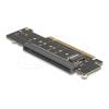 Delock PCI Express 4.0 x16 Riser Karte mit 2 x M.2 Key M NVMe Slot  Bifurcation