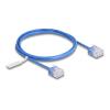 Delock RJ45 Netzwerkkabel Cat.6 UTP Ultra Slim 1 m blau mit kurzen Steckern