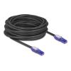 Delock - Netzwerkkabel - RJ-45 (M) gewinkelt zu RJ-45 (M) gewinkelt - 10 m - 6 mm - UTP - CAT 6 - halogenfrei - Schwarz
