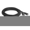 Delock M12 Kabel A-kodiert 8 Pin Buchse zu 2 x USB 2.0 Typ-A Buchse 5 m schwarz