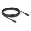 Delock - Digitales Audio-Kabel (optisch) - TOSLINK männlich zu TOSLINK männlich - 5 m - Glasfaser - Schwarz