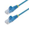 StarTech.com 1 m Cat6-Kabel - Schlankes Cat6-Patchkabel - Blau - Snagless RJ45-Anschlusse - Gigabit-Ethernet-Kabel - 28 AWG - Patch-Kabel - RJ-45 (M) zu RJ-45 (M) - 1 m - CAT 6 - ohne Haken - Blau