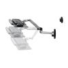 LX Arm Tastatur Wandmontage silber / Belastung 2.2kg / Anhebung 33cm / Neigung 80° / Schwenkung 360°