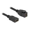 Delock  Keystone Modul Kabel HDMI Buchse zu Buchse 8K 60 Hz 20 cm schwarz