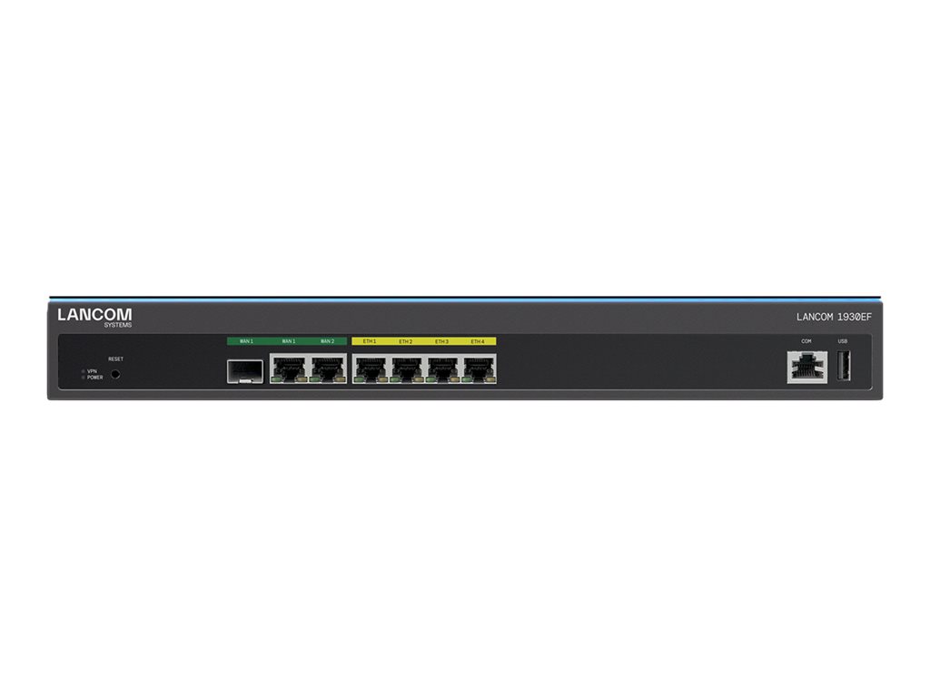 LANCOM 1930EF - Router - DSL-Modem 4-Port-Switch - 1GbE - WAN-Ports: 3 - für LANCOM SFP-AON-1, SFP-BiDi1550-SC1, SFP-GPON-1, SFP-LX-LC1, SFP-SX-LC1