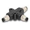 Delock M8 T-Splitter A-kodiert 3 Pin 1 x Stecker zu 2 x Stecker Parallelschaltung