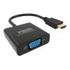 HDMI-zu-VGA-Adapter - maximale Auflösung 1920 x 1080 - wandelt VGA nicht in HDMI um - HDMI (m) zu VGA (f) - Außendurchmesser 5,0 mm - Gesamtlänge 230 mm - schwarz