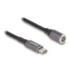 Delock - Stromkabel - 24 pin USB-C (W) zu 8-poliger Steckverbinder magnetisch - 20 V - 3 A - 15 cm - Anthrazit, Schwarz