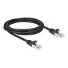Delock - Netzwerkkabel - RJ-50 (M) zu RJ-50 (M) - 2 m - S / FTP - ohne Haken - Schwarz