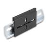 Delock - Befestigungsclip - Aluminium, 70 x 47,8 mm - DIN schienenmontierbar - Schwarz
