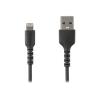 StarTech.com 1m USB-A auf Lightning-Kabel - Hochbelastbare, robuste Aramidfaser - USB Typ-A auf Lightningkabel - Lade- / Synchronisationskabel - Apple MFi-zertifiziert iPad / iPhone 12 - Schwarz (RUSBLTMM1MB) - Lightning-Kabel - USB männlich gerade zu Li