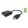 HDMI-zu-VGA-Adapter - maximale Auflösung 1920 x 1080 - wandelt VGA nicht in HDMI um - HDMI (m) zu VGA (f) - Außendurchmesser 5,0 mm - Gesamtlänge 230 mm - schwarz