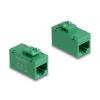 Delock - Keystone-Koppler - RJ-45 (W) zu RJ-45 (W) - UTP - CAT 6a - grün