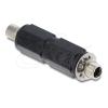 Delock Hohlstecker Adapter DC 5,5 x 2,5 mm Buchse auf Buchse mit Gewinde gerade