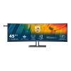 Philips 45B1U6900C - LED-Monitor - gebogen - 114.3 cm (45") (44.5" sichtbar) - 5120 x 1440 Dual Quad HD @ 75 Hz - VA - 450 cd / m² - 3000:1 - DisplayHDR 400 - 4 ms - 2xHDMI, DisplayPort, USB-C - Lautsprecher - Schwarz