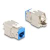 Delock  Keystone Modul RJ45 Buchse zu LSA Cat.6A werkzeugfrei blau Set 10 Stück