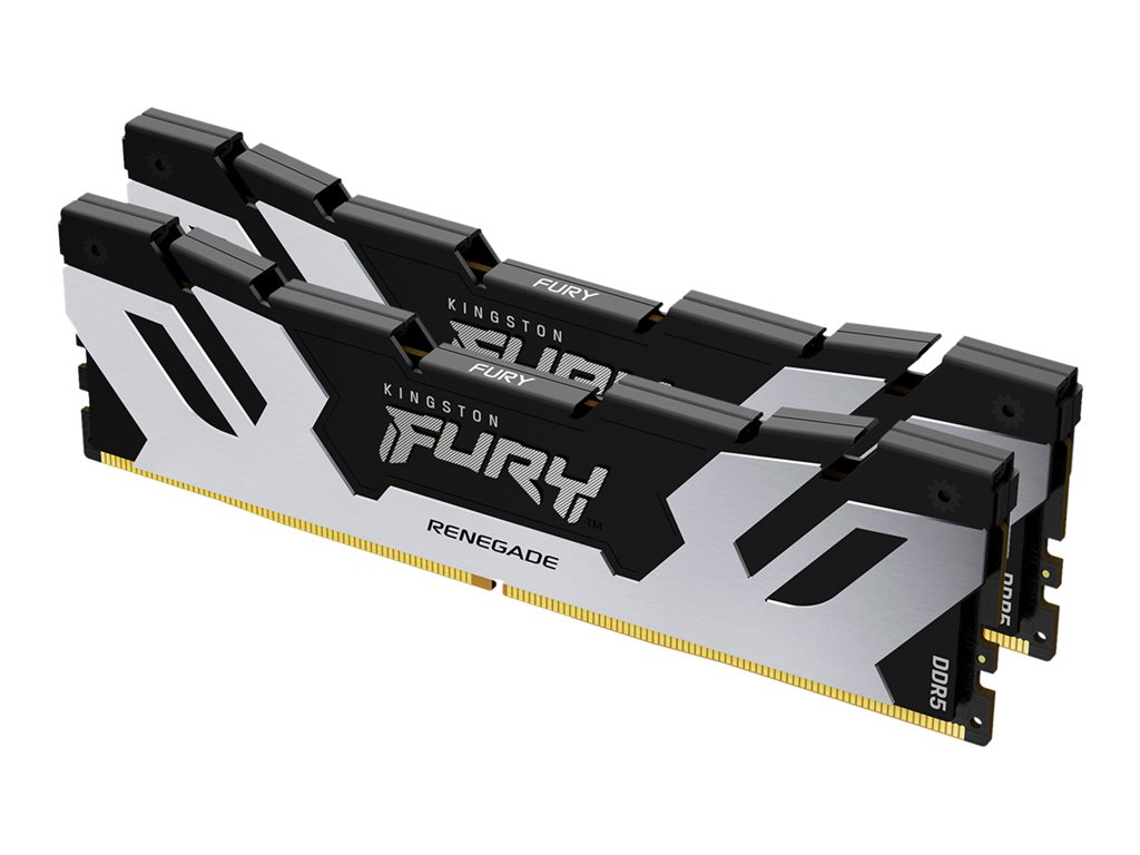 Kingston FURY Renegade - DDR5 - Kit - 32 GB: 2 x 16 GB - DIMM 288-PIN - 8000 MT / s / PC5-64000 - CL38 - 1.1 V - ungepuffert - on-die ECC - Schwarz mit Silber