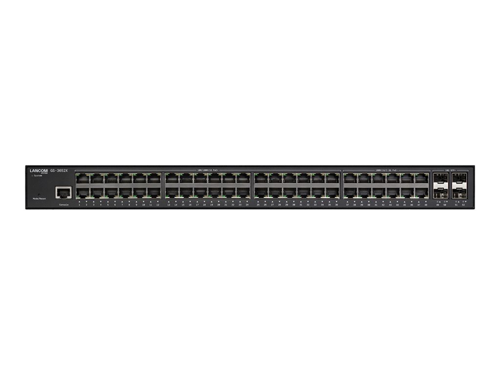LANCOM GS-3652X - Switch - L3 - managed - 36 x 10 / 100 / 1000 + 12 x 100 / 1000 / 2.5G + 4 x 10 Gigabit SFP+ - an Rack montierbar