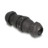 Delock LWL Kabelverbinder LC Duplex Buchse zu LC Duplex Buchse UPC OS2 IP68 staub- und wasserdicht