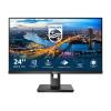 Philips B Line 242B1 - LED-Monitor - 60.5 cm (24") - 1920 x 1080 Full HD (1080p) @ 75 Hz - IPS - 250 cd / m² - 1000:1 - 4 ms - HDMI, DVI-D, VGA, DisplayPort - Lautsprecher - Black Texture