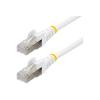 StarTech.com 1 m CAT6a Kabel, LSZH, 10 Gbit SFTP Netzwerk / Ethernet Kabel - Patch-Kabel - RJ-45 (M) zu RJ-45 (M) - 1 m - S / FTP - CAT 6a - IEEE 802.3bt - halogenfrei, geformt, ohne Haken, verseilt - weiß