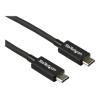 StarTech.com 0.8m Thunderbolt 3 auf Thunderbolt 3 Kabel - Thunderbolt-Kabel - 24 pin USB-C (M) zu 24 pin USB-C (M) - Thunderbolt 3 / USB / DisplayPort - 80 cm - 4K Unterstützung, 5K Unterstützung - Schwarz - für P / N: PEXUSB321C