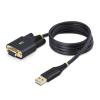 StarTech.com 3ft (1m) USB to Null Modem Serial Adapter Cable, Interchangeable DB9 Screws / Nuts, COM Retention, USB-A to RS232, FTDI, Level-4 ESD Protection, Windows / macOS / ChromeOS / Linux - Rugged TPE Construction (1P3FFCNB-USB-SERIAL) - Kabel USB /