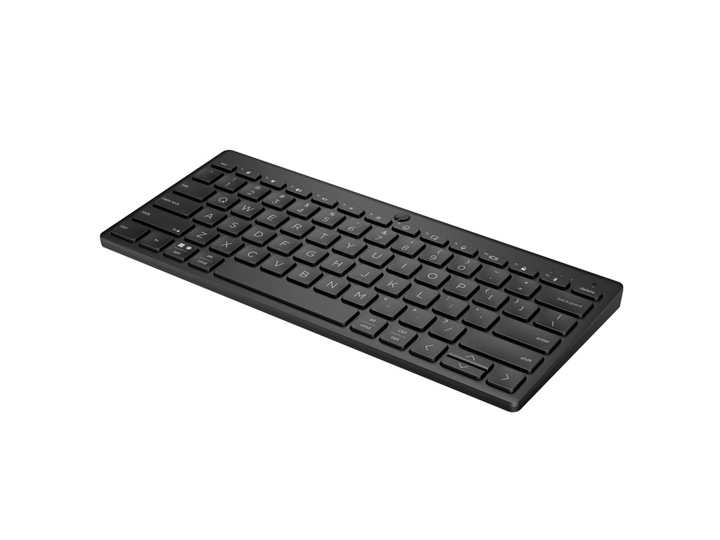 HP 350 Compact Multi-Device - Tastatur - kabellos - Bluetooth 5.2 - Deutsch - Schwarz - recycelbare Verpackung
