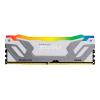 Kingston FURY Renegade RGB - DDR5 - Modul - 24 GB - DIMM 288-PIN - 8800 MT / s / PC5-70400 - CL42 - 1.4 V - taktunabhängig unbuffered - on-die ECC - Weiß & Silber