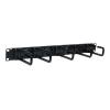 Eaton Tripp Lite Series Rack Enclosure Cabinet Horizontal Cable Ring Flexible 1URM - Rack - Kabelführungssatz - Schwarz - 1U - 48.3 cm (19")