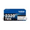 Brother TN2320 TWIN - 2er-Pack - Hohe Ergiebigkeit - Schwarz - original - Tonerpatrone - für Brother DCP-L2500D, DCP-L2540DN, DCP-L2560DW, HL-L2360DN, HL-L2365DW, MFC-L2700DN