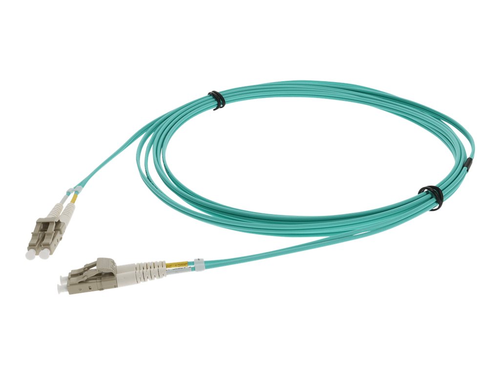 AddOn - Patch-Kabel - LC / PC Multimode (M) zu LC / PC Multimode (M) - 2 m - Glasfaser - Duplex - 50 / 125 Mikrometer - OM4 - halogenfrei - Aquamarin