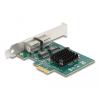 Delock PCI Express x1 Karte zu 2 x RJ45 Gigabit LAN BCM