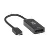 USB-C to DisplayPort Active Adapter Cable with Equalizer (M / F), UHD 8K, HDR, DP 1.4, Black, 6 in. (15.2 cm)