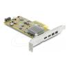 Delock - Serieller Adapter - PCIe 4.0 x4 Low-Profile - USB-C x 2 + mini DisplayPort x 2