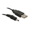 Delock - USB- / Stromkabel - Gleichstromstecker 3,5 x 1,35 mm (M) zu USB (M) - 5 V - 1.5 m - für P / N: 61234, 66202, 66207